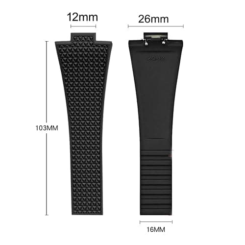 Quick Release Watch Band for Tissot PRX Strap Replacement,FKM Rubber Strap and Butterfly Clasp Compatible with Tissot PRX 40mm Watch Series thumbnail 2
