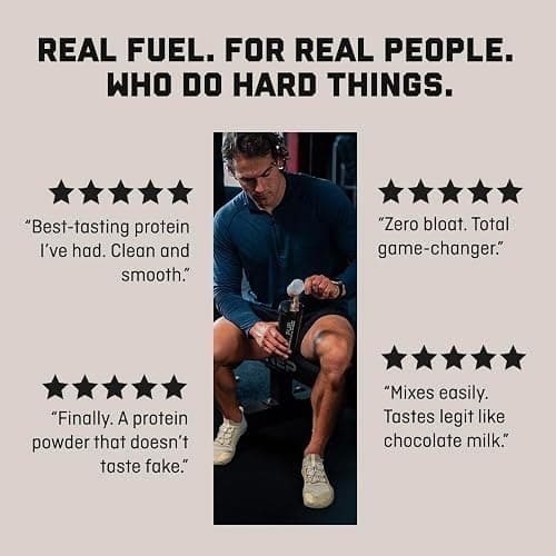 Jocko Fuel Mölk Whey Protein Powder 22g Low Sugar Monk Fruit Blend - Muscle Recovery & Growth, Packaging May Vary (27 Servings, Strawberry Milkshake) thumbnail 7