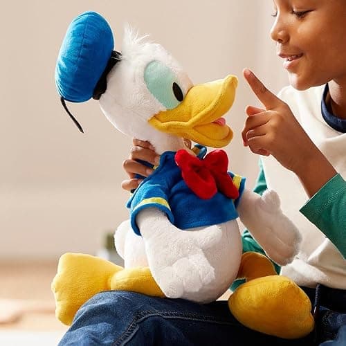 Disney Store Official Donald Duck Medium Soft Toy for Kids, Cuddly Character with Fuzzy Texture and Embroidered Details, Disney Plushy Suitable for All Ages. thumbnail 2