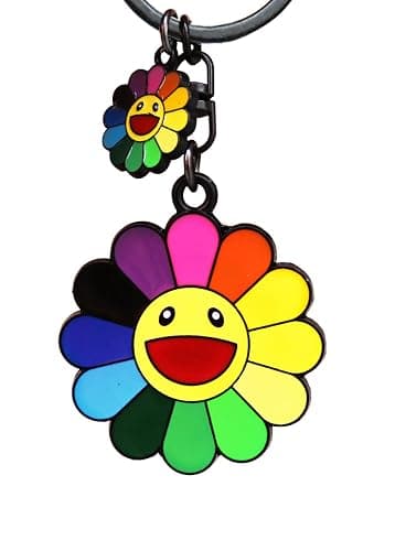 TOOLIN Keychain,Cute keychain,Car key chain,Smile Flower Bag Charms Accessories for women and girl - Image 1