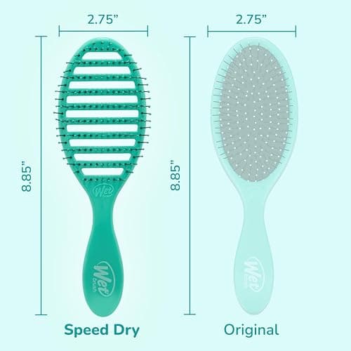 Wet Brush Speed Dry Hair Brush, Amazon Exclusive Aqua, Vented Design & Soft HeatFlex Bristles, Blow Dry Safe, Ergonomic Handle Manages Tangles & Uncontrollable Strands, Pain-Free Hair Accessories thumbnail 5