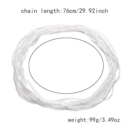 Boho Waist Beads Chains Set Colorful Summer African Belly Chain Elastic Waist Beads for Weight Loss Body Chains Bikini Beads Jewelry for Women thumbnail 4