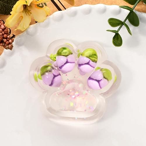 5Pcs Taba Squishy Cat Paw Squeeze Toys | 2.75in Upgraded TPR Slow Rebound Stress Relief Fidget Toys for Kids & Adults, Party Favors, Easter Basket Stuffers, Christmas Stocking Stuffers thumbnail 7