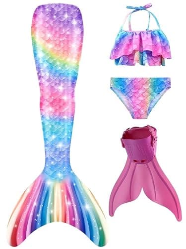 DNFUN Marmaid Cosplay Skirt with Monofin - Image 1