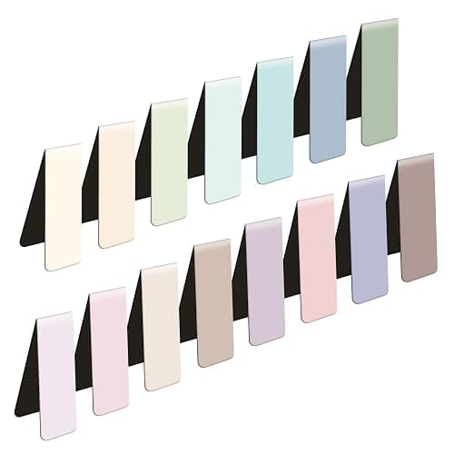15 Pieces Bookmark, Magnetic Bookmarks for Women, Men, Book Lovers, Bookmarks Bulk for Students Teachers Reading, Morandi Color Bookmark - Image 1