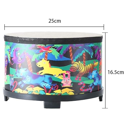Floor Tom Drum for Kids 10 inch Percussion Instrument Music Drum with 2 Mallets for Baby Children Special Christmas Birthday Gift thumbnail 3