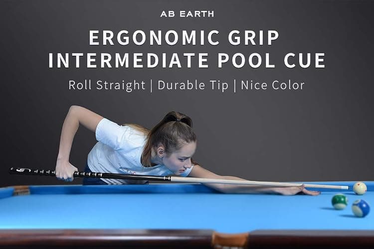AB Earth 58" Pool Cue/Pool Stick Ergonomic Design Hardwood Canadian Maple 13mm Tip 18-21oz Billiard Cue B1SN thumbnail 2
