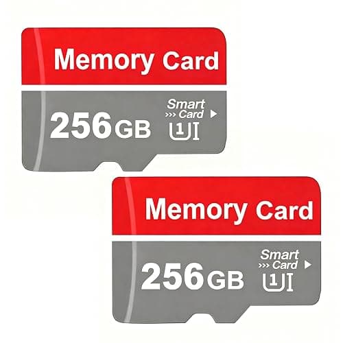 Poxfun 256GB 2Pack Memory Card, Grey TF Card Waterproof Durable Memory Carte for Camera/Monitoring/Action Camera/Smartphone/Drone/Computer(2pcs*256GB - Image 1