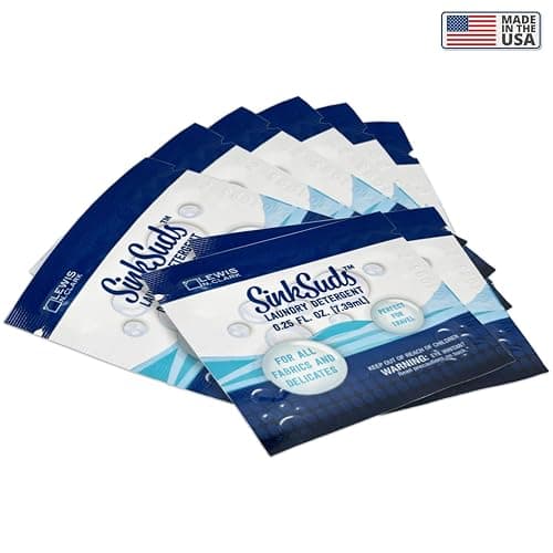 SinkSuds Laundry Detergent, Travel Size Liquid Soap, TSA Compliant, Safe For All Fabrics, 8 Packets (Packaging May Vary) thumbnail 6