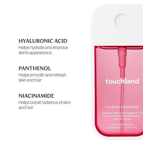 Touchland JUICY ESCAPE Body and Hand Mist Essentials (Lush Tropicale Body & Hair Fragrance Mist, 2 FL. OZ. + Wild Watermelon Hydrating Hand Sanitizer Spray 1FL.OZ.), Travel Size Set thumbnail 9