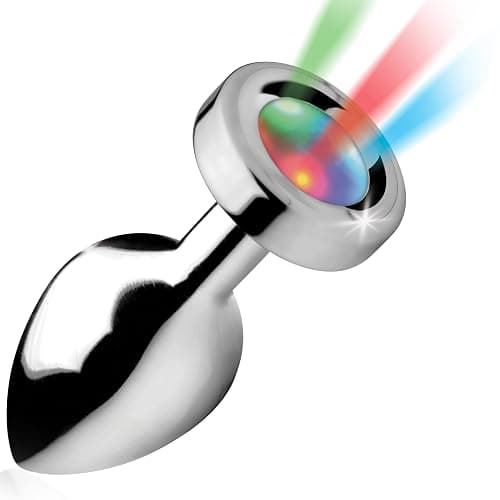 Light Up LED Glowing Anal Butt Plug Body Safe Medium - Image 1