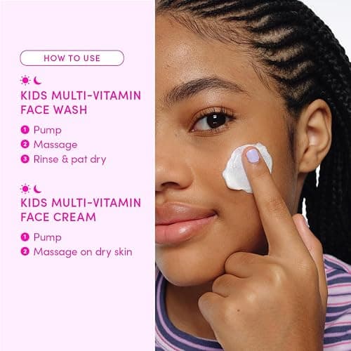 Evereden Barbie Limited Edition Kids Happy Face Duo + Exclusive Accessories | Multi-Vitamin Face Wash & Cream Set with Stickers + Bracelets | Clean Skin Care for 3+ | Barbie Gift Box for Kids thumbnail 7