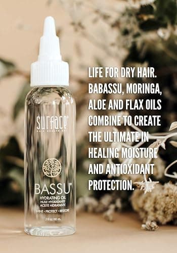 Surface Hair - Bassu Hydrating Oil - Hair Oil with Flax Seed, and Aloe Vera, Moisturize and Hydrate Repair Damaged Hair, Color Safe, 2 Fl Oz thumbnail 2