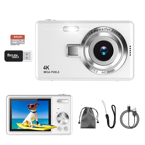 4K Digital Camera, Acbaeta Autofocus 50MP Vlogging Camera with 32G SD Card, 16X Zoom, Flash, Anti-Shake, Compact Portable Small Point and Shoot Digital Camera for Kids Student Teen Adult Beginner - Image 1