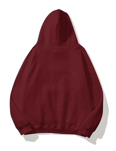 HOCANDY Womens Oversized Hoodies Sweatshirt Basic Solid Long Raglan Sleeves Loose Fleece Hooded Pullover With Kangaroo Pocket thumbnail 2