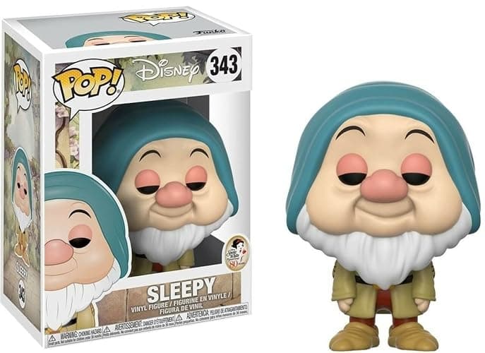 POP Disney: Snow White and The Seven Dwarfs - Sleepy Funko Pop! Vinyl Figure (Bundled with Compatible Pop Box Protector Case), Multicolored, 3.75 inches thumbnail 2
