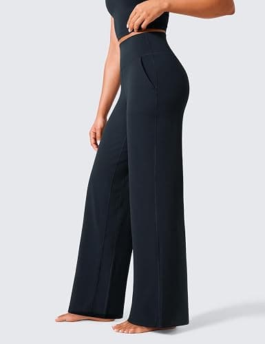 CRZ YOGA Butterlift Wide Leg Pants Pockets 29"/31"/33" - High Waisted Yoga Lounge Buttery Soft Comfy Casual Womens thumbnail 2
