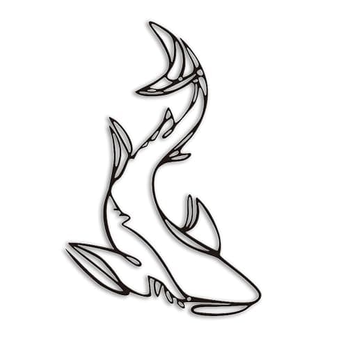 Xedatric Shark Metal Wall Decor – Striking Nautical Wall Sculpture for Bathroom, Room & Home – Durable Marine Animal Art, Rust-Resistant Coastal Decor & Unique Gift Idea - Image 1