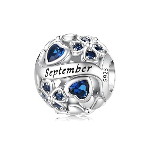Aurevella Lucky Clover Birthstone Charms 925 Sterling Silver Charm for Pandora Bracelets and Necklaces Birthday Holiday Women Jewelry Gifts - Image 1