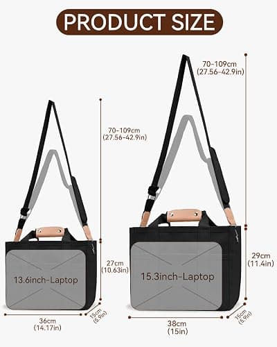 Canvas Tote Bag with Multi-Pocket for Women Large Crossbody Shoulder Handbag Everything Tote Bag with Compartments thumbnail 5