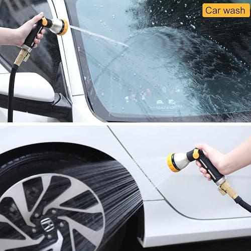 FANHAO Garden Hose Nozzle, 100% Heavy Duty Metal Spray Nozzle with Thumb Control, High Pressure Water Nozzle with 8 Adjustable Spray Patterns for Watering Plants, Washing Cars and Showering Pets thumbnail 6