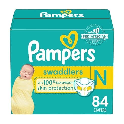 Pampers Swaddlers Newborn Diaper Size 0 84 Count - Newborn - 84 - Image 1