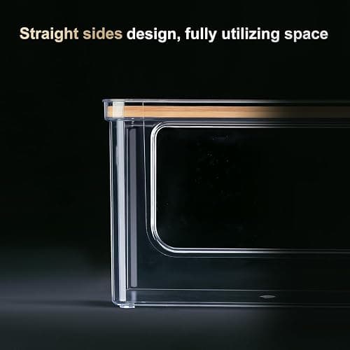 Hudgan Stackable Storage with Bamboo Top for Laundry Room Organization, Extra Large Trash Bag/Garbage Bag Dispenser, Under Sink Organizer, Pantry Organizers thumbnail 6