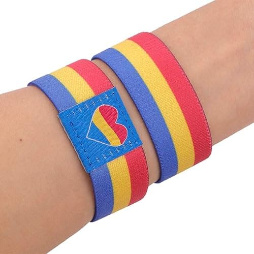 Rainbow LGBT Pride Bracelet for Women Men, Stretch Elastic Band, LGBTQ Wristbands for Pride Month Decorations, Trans Lesbian Accessories Outfits Merch Gifts - Pansexual Pride thumbnail 4