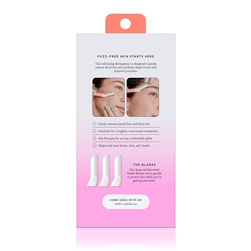 Billie - Dermaplane Starter Kit - Reusable Handle + 3 Refill Blades - Remove Facial Hair + Perfectly Shape Brows - Dermatologist-Approved - Malibu thumbnail 7