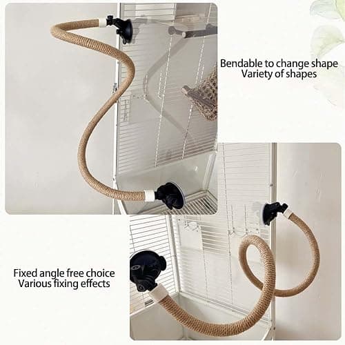 Suction Cup Set for Bird Window/Bath/Car/Travel Perches - Suitable for Small and Medium Bird Parrot Parakeet Cockatiel Conure Budgie Lovebirds thumbnail 7