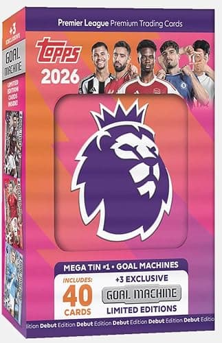Premier League 2026 New - One Random Mega Tin - 40 Cards Including 3 Exclusive LE 25/26 Soccer Cards + Hassential Sticker thumbnail 3