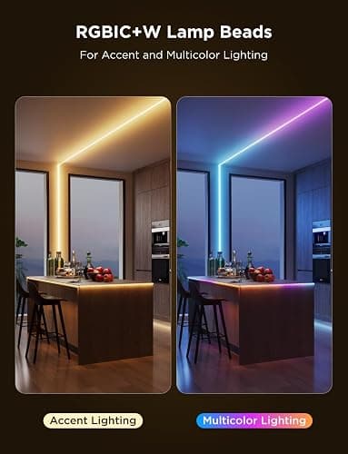 Govee 9.8ft COB LED Strip Light Pro, RGBICW Light with Warm White, WiFi | Work with Alexa, Google Assistant and Matter, Smart Strip Lights, LED Lights for Bedroom, Color Changing thumbnail 4
