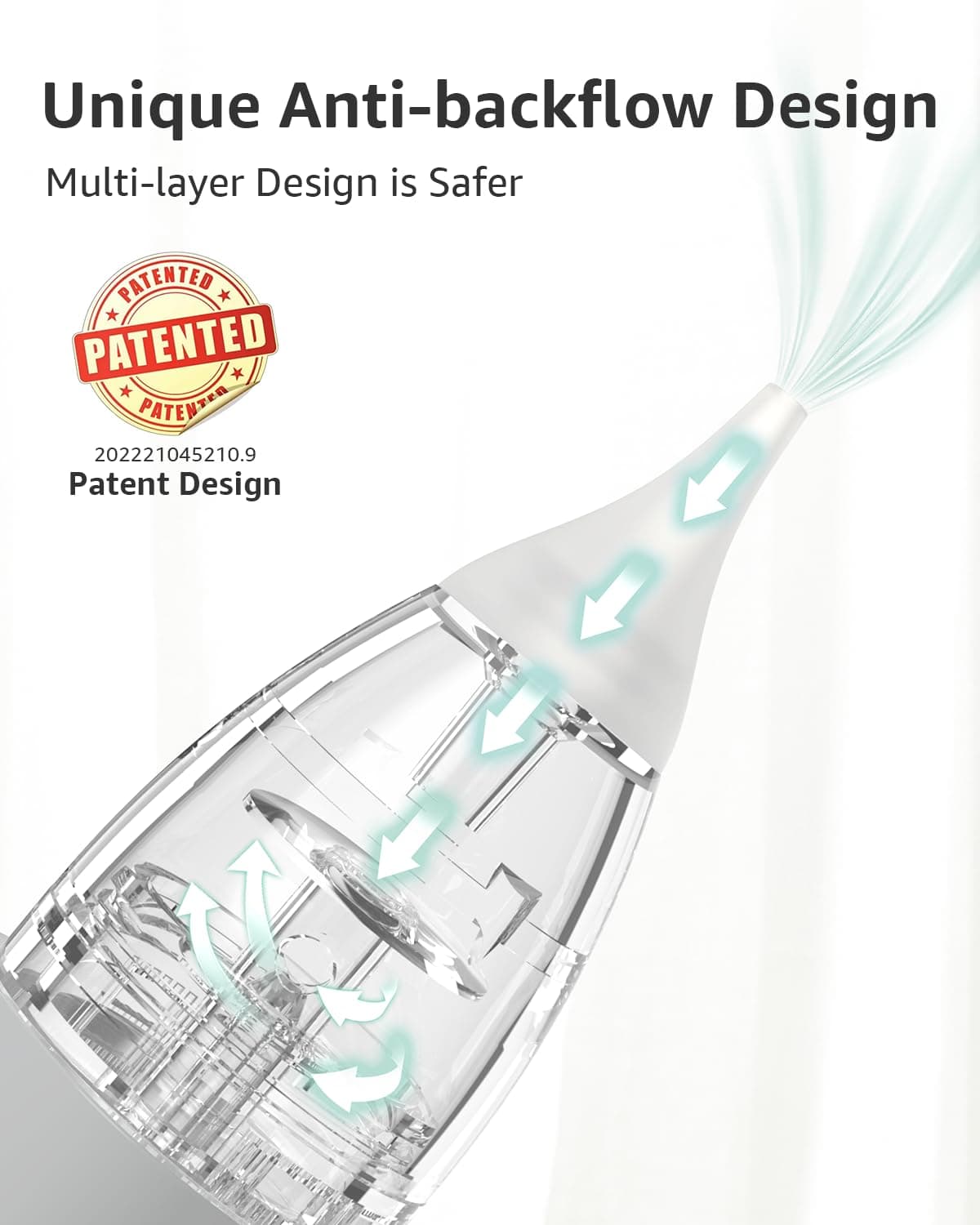 GROWNSY Nasal Aspirator for Baby, Electric Nose Aspirator for Toddler, Baby Nose Sucker, Automatic Nose Cleaner with 3 Silicone Tips, Adjustable Suction Level, Music and Light Soothing Function (Gray) thumbnail 8
