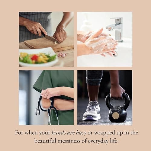 Emily C Ring Holder Necklace - Stainless Steel Necklace with Gold Finish - Engagement Gift for Doctors & Nurses - Gold Jewelry for Mom or Grandmother thumbnail 4