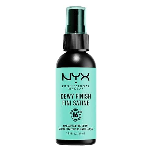 NYX Professional Makeup Dewy Finish Setting Spray, Long Lasting 16h Wear, Nourishes Dry Skin, Leaves Skin Radiant and Moisturized, Sheer and Smooth, Vegan Formula, 60mL - Image 1