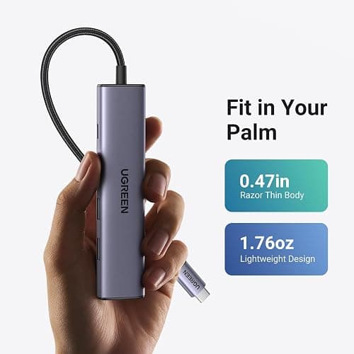 UGREEN USB C Hub 5 in 1 Multiport Adapter Revodok 105 4K HDMI, 100W Power Delivery, 3 USB-A Data Ports, USB C Dongle for MacBook Pro/Air, iPad Pro, iMac, iPhone 16 Pro/Pro Max, XPS, Thinkpad thumbnail 6