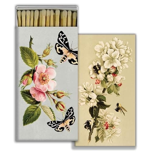 HomArt - Match Box Set of 2 - Insects & Floral - White - Image 1