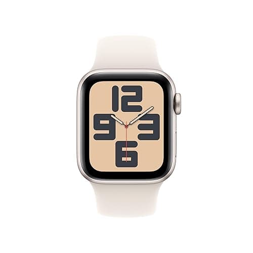 Apple Watch SE (2nd Gen) [GPS 40mm] Smartwatch with Starlight Aluminum Case with Starlight Sport Band M/L. Fitness and Sleep Trackers, Crash Detection, Heart Rate Monitor, Retina Display - Starlight Aluminum Case with Starlight Sport Band - 40mm Case + Medium/Large band - GPS - Without AppleCare+ thumbnail 2