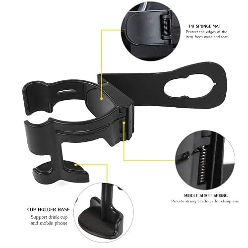 Savadicar JK Multi-Function Drink Cup Phone Holder, 2 in 1 Bolt-on Stand Bracket Organizer, Cell Phone Mount Compatible with 2011-2018 Jeep Wrangler JK JKU 2 & 4 Door, Interior Accessories, Black thumbnail 4