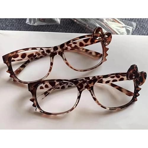 MANGMAO Cheetah Print Kawaii Glasses Y2k Glass Emo Grunge Accessories Cosplay Anime Vintage Leopard Print Sunglasses thumbnail 8
