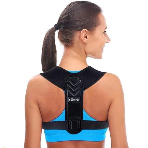 Posture Corrector for Women and Men, Back Brace Adjustable Upper Posture Support, Back Support, Comfortable Back Straightener Support for Clavicle Support, and Providing Pain Relief from Neck (Large) - Image 1