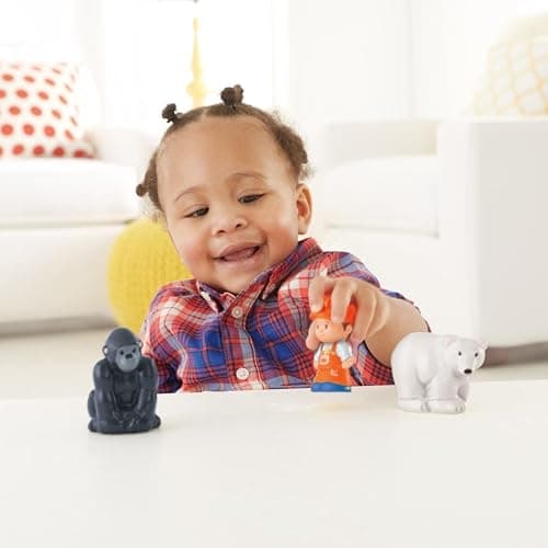 Fisher-Price Little People Toddler Toy Train Choo-Choo Zoo with Music Sounds and 3 Figures for Pretend Play Ages 1+ Years thumbnail 7