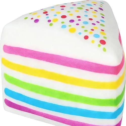 Rainbow Cakes Stress Ball 10x10x9.5cm Soft Rainbow Cake Squeezing Toy Exercises Fingertip Jumbo Food Fidget Dessert With Stress Relief Stretchy Cake Squeeze Toys For Working And Studying thumbnail 7