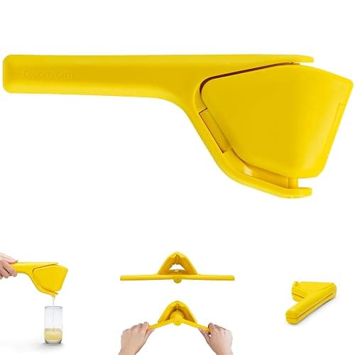 Dreamfarm Fluicer Fold-Flat Citrus Juicer - Lemon Easy, manual fresh lemon juice squeezer with pip catcher, suits lemons and limes, compact storage, 10" | Space-saving storage, gets every last drop - Image 1