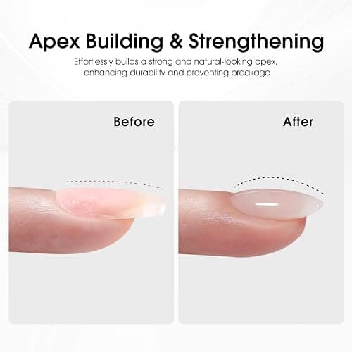 CANNI Builder Nail Gel Polish, 8 in 1 Clear Builder for Nails Strengthener Gel Polish Thickening Extension for Beginners DIY Home Salon Manicure thumbnail 4