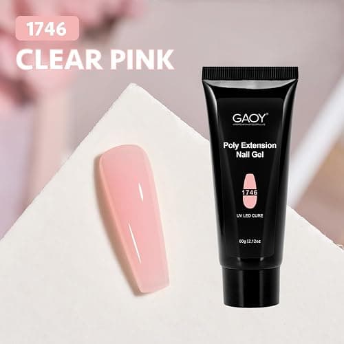 gaoy polygel - clear pink thumbnail 5