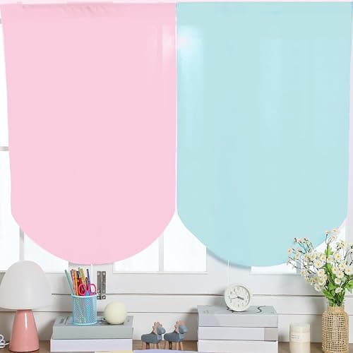 SmoothNovelty 6 Pcs School Classroom Curtains Back to Classroom Colorful Curtains for Kindergarten Daycare Primary Bedroom Playroom Room Decor(Pastel) - Pastel thumbnail 3