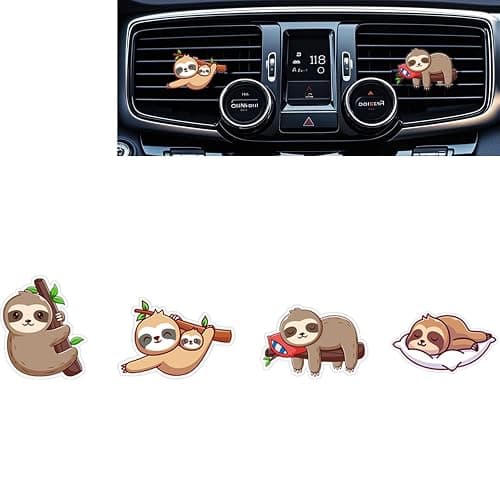Cute Car Air Freshener Clips,Sloth Car Vent Clip,Car Air Conditioner Clip,Auto Vent Decoration Accessories,Automotive Interior Decoration Gifts for Men/Women - Image 1