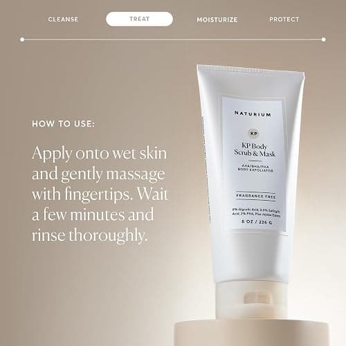 Naturium KP Body Scrub & Mask, AHA, BHA, PHA Exfoliants, 8 fl oz | Dead Skin Removal with Jojoba Esters, Glycolic & Salicylic Acid, for Smooth Texture & Clean Pores, Fragrance Free thumbnail 6