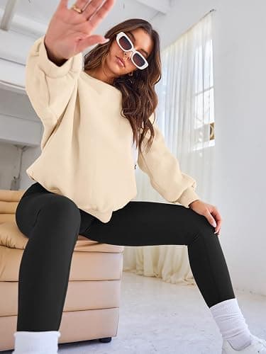 EFAN Womens Sweatshirts Oversized Crewneck Y2K Fleece Hoodies Fall Fashion 2025 Teen Girls Cute Winter Clothes Sweater thumbnail 3